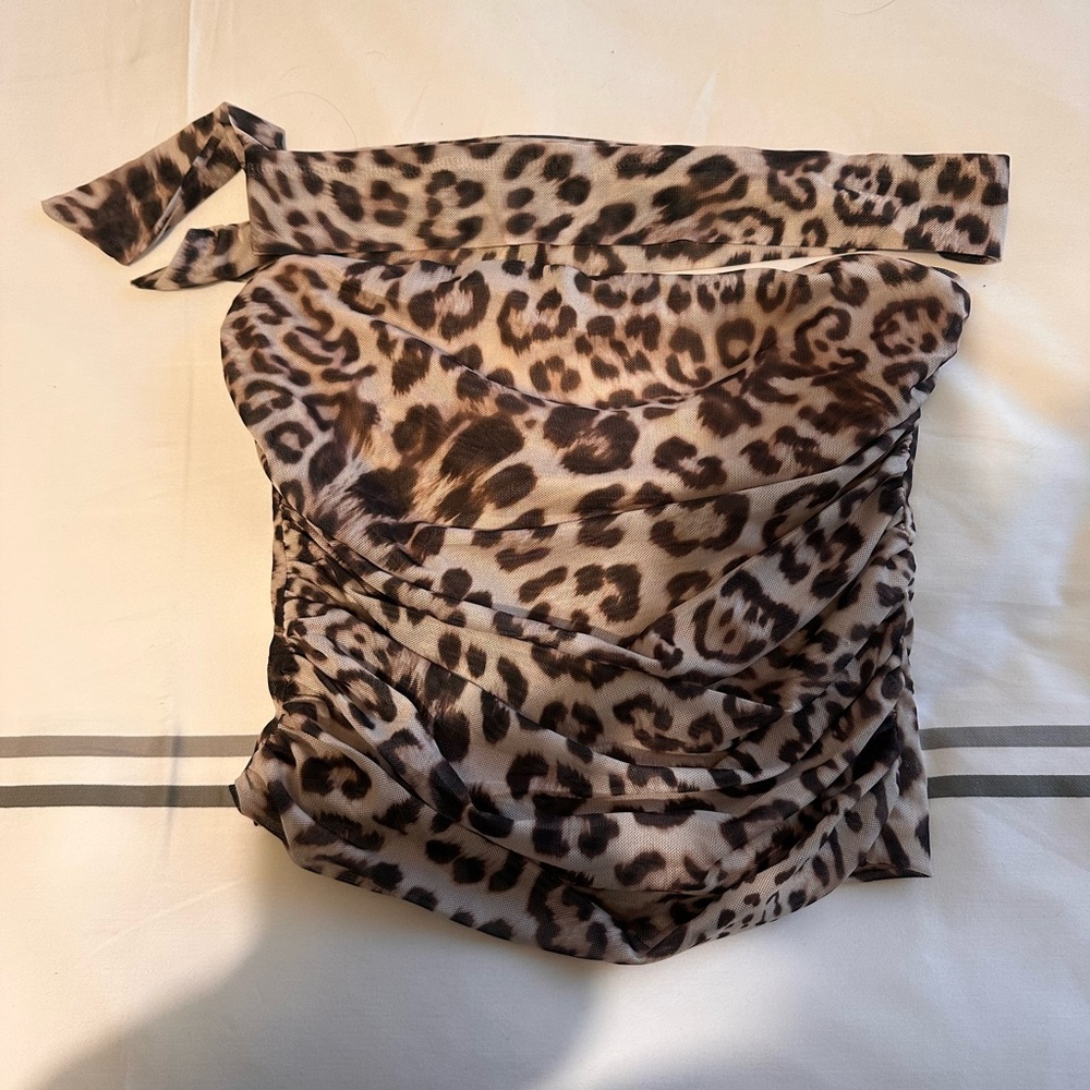 Peppermayo Exclusive - Hot Like Me Scarf Top - Leopard - Picture 6 of 6